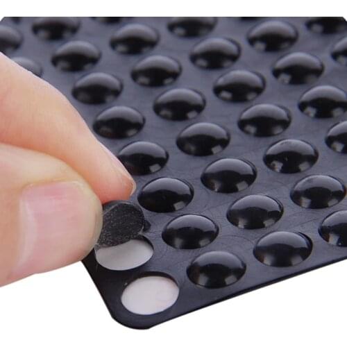 100pcs 7*1.5mm self adhesive soft clear anti slip bumpers silicone rubber feet pads high sticky silica gel shock absorber