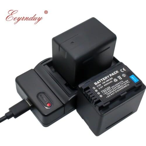 2Pcs Camera Battery VW-VBK360 VW VBK360 + 1Pcs Charger for Panasonic HDC-HS80 SD40 SD60 SD80 SDX1 SDR-H100 H85 H95 HS60