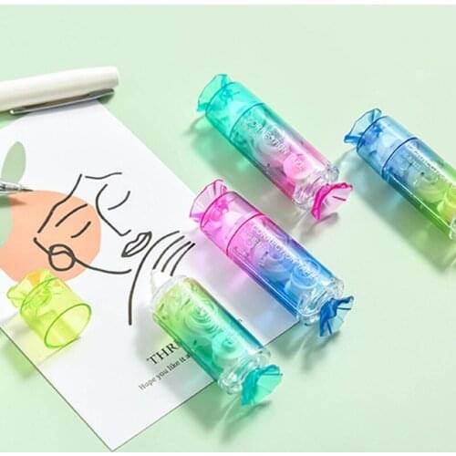 4pcs/set Kawaii Candy Gradient Color White Out Corrector Correction Tape Stationery Student Altered Tapes School Office Supplies