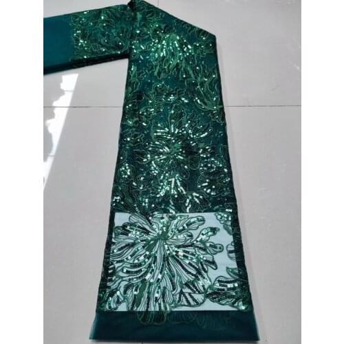 5yards/pc) Newest red color African tulle lace embroidered French net lace fabric with sequins for party dress 6 colors FHS093