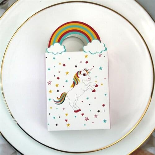500pcs Unicorn Paper Food bag Gift Bags Baby Shower Birthday Party Supplies Candy Bags Jungle Theme Party Decoration Favor Bags