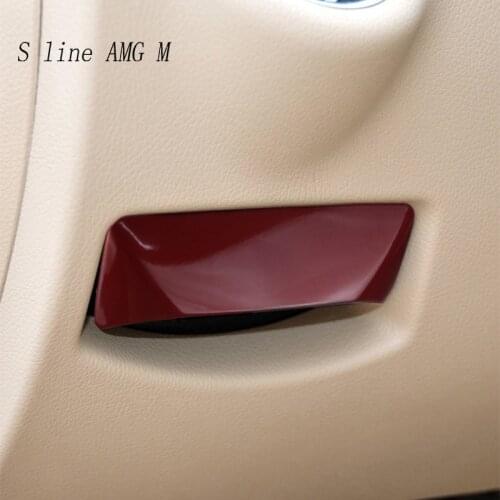 Car Styling Handbrake handle For Mercedes Benz C E Class CLS GLK W212 X204 W204 Parking Brake Release Handle Cover Stickers Trim