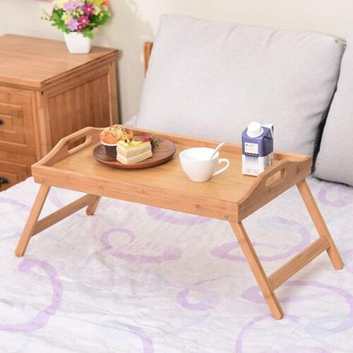 Bamboo Trays Breakfast Serving Snack Meal Decorative Home Assistance Caddy