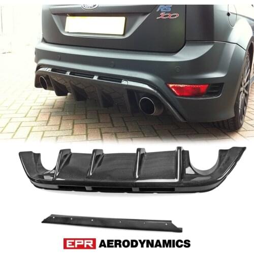 For Focus 2010 MK2 RS Type car body kit carbon fiber Rear bumper Diffuser car lip