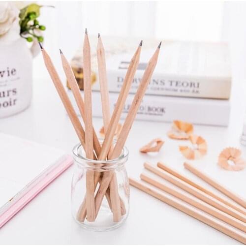 30Pcs Eco-friendly Natural Wood Pencil HB Black Non-toxic Standard Writing Painting Pencil Stationery Office School Supplies