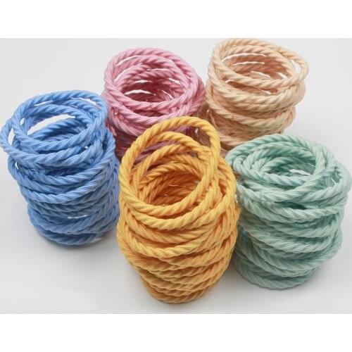 50/ 100 Pcs Candy Colorful Elastic Hair Band Kids Hair Tie Ponytail Holder Accessories Hair Girl Multi-Color Well Stretch