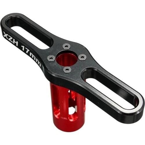 HOT Koop XZH Wiel HEX Noten Mouwen Wrench 17mm Metalen Gereedschap RC Auto 1/8 Black & Red