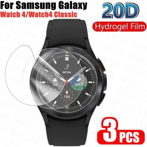 3Pcs Hydrogel Protective Film For Samsung Galaxy Watch 4 40mm 44mm Watch 4 Classic 42mm 46mm Full Screen Protector Not Glass