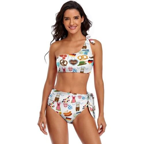 Flag Bikini Swimsuit Adjustable Big Chest Swimwear High Quality Full Surfing 2 Piece Bathing Suit