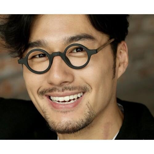 Retro small Round Handmade Acetate glasses frame Wooden personality frame Men women Eyewear Luxury Brand Optical Myopia frames