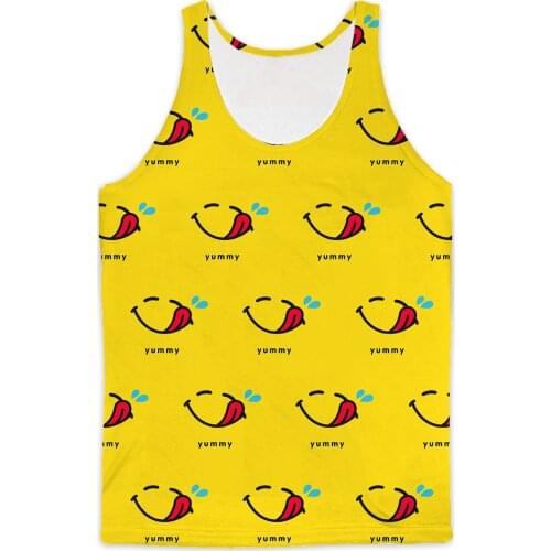 Real USA American Size Yummy sublimation printing breathable Tank tops plus size 3XL 4XL 5XL 6XL