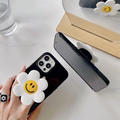 Fashion Sun Flower Holder Glossy Jelly Soft Phone Case for OPPO A52 A72 A91 A93 5G A94 4G A54 A74 A73 A55 A5 A9 A1 2020 Cover