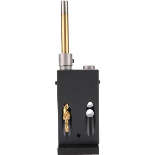 Aluminum Alloy Woodwork Guide Positioner Oblique Hole Locator Jig Kit Angle Puncher Locator Drill Bit DIY Clamp Woodworking Kit