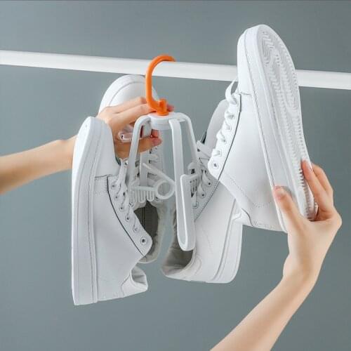 2021 New Shoes Hanger Plastic Cloth Hangers Folding Hanger Vegetable Drying Rack