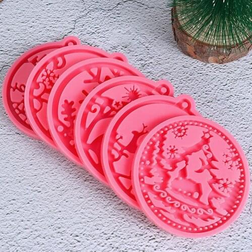 New Christmas Ball Keychain Pendant Silicone Mold DIY Resin Crafts Epoxy Mold Candy Chocolate Making Food Grade Silicone Moulds