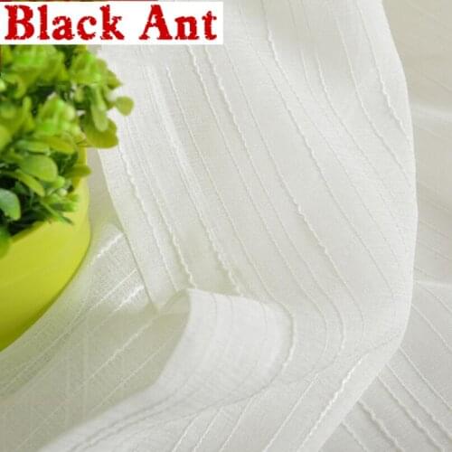 Fringe Curtains White Sheer Voile Curtinas Window Modern Living Room Balcony Tulle Curtains Fabrics Cortinas Rideaux X-WP039 #30