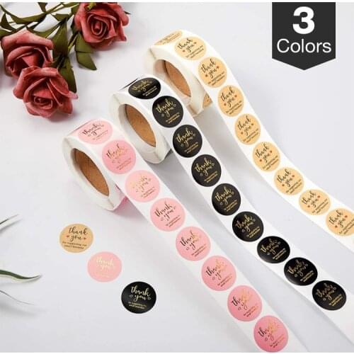 "THANK you for your order"sticker for envelope sealing labels sticker black pink transparent gold sticker stationery supply
