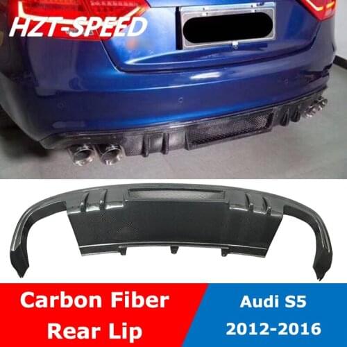 DTM Type Carbon Fiber Rear Bumper Lip Spoiler Diffuser For Audi A5 S5 Coupe 4 Door Car Tuning 2012-2016