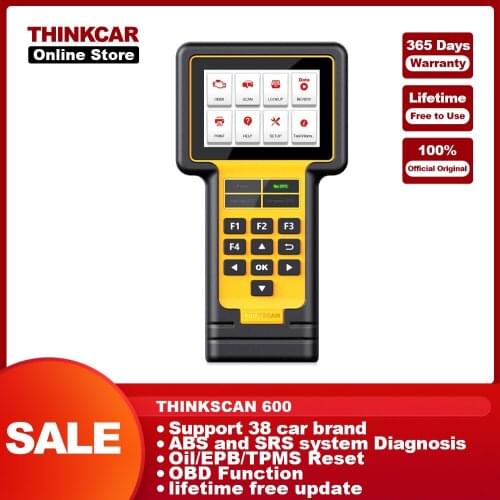 Thinkcar Thinkscan 600 DIY Car Scanner OBD2 Code Reader ABS/SRS Oil/TPMS/Brake Reset Diagnostic Tool PK CR619 AL619