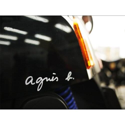 12cm*3.6cm Agnes.b Tide Funny Car Styling Decal Stickers Accessories Black/Silver