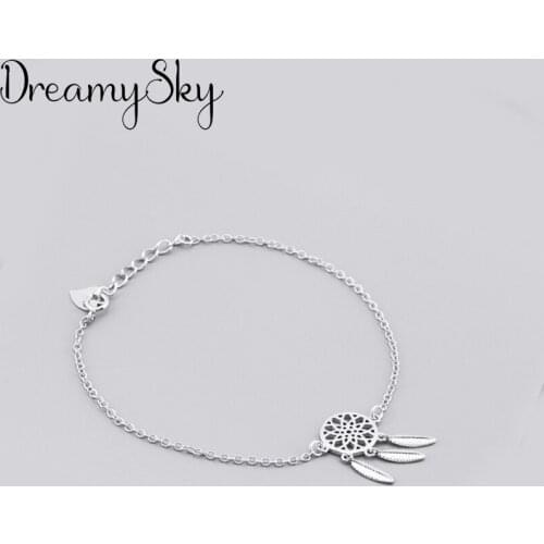 Bijoux Summer Trendy Silver Color Feather Bracelets For Women Bohemia Fashion Girls Charm Bracelets Wedding Jewelry