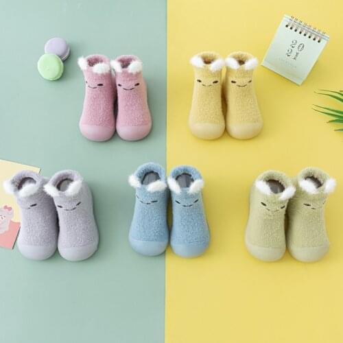Winter Baby Toddler Mink Bear Shoes Non-Slip Anti-Off Foot Short Floor Knitted Socks First Walker 5Kinds 5Size 085 KeDing