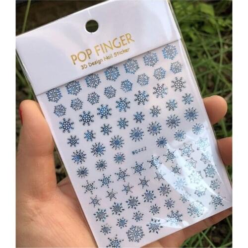 10PCS Laser Snowman Snowman Socks Nail Stickers 3D Colorful Nail Stickers Self-adhesive Adhesive Decoration Accessories Decal St