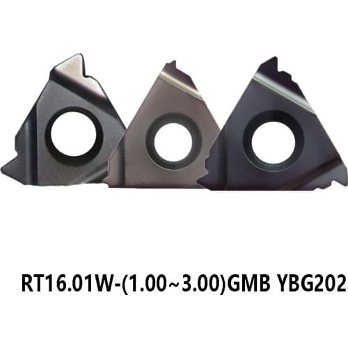 100% Original RT16.01W-1.00GMB 1.25GMB 1.50GMB 1.75GMB 3.00GMB YBG202 16ER External Thread Inserts Lathe Turning Tools for P M