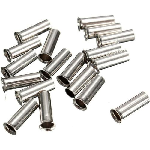 100pcs Round Tube Shape Copper Fishing Tube Fishing Wire Pipe Crimp Sleeves Connector Fishing Line Accessories Tool