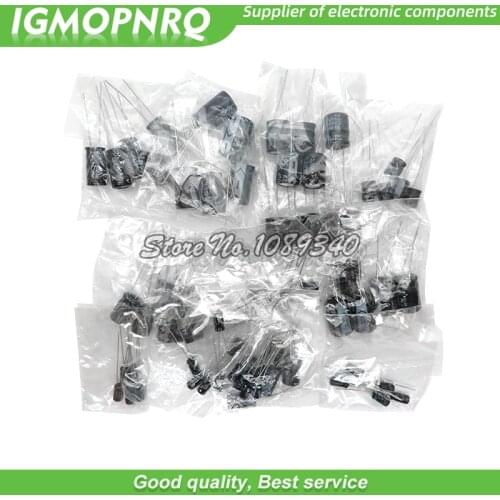 120pcs/lot 15 value Electrolytic Capacitors 50V 1uF-2200uF Sample Kit Radial Electrolytic Capacitor Assortment Set 2.2UF 4.7UF