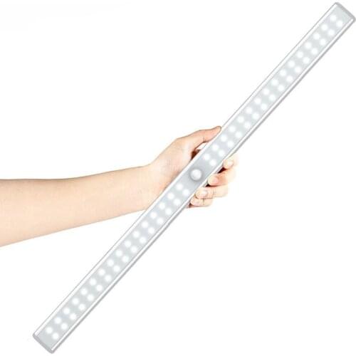 20/36/64LEDs USB Rechargeable LED Under Cabinet Light PIR Motion Sensor Cabinet Closet Night Lamp for Wardrobe Cupboard Kitchen