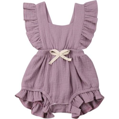 2021 Newborn Baby Girl Boy Summer Ruffle PP Cotton Rompers Hot Play Party Gift Kids Jumpsuit Outfits Cute Baby Clothes