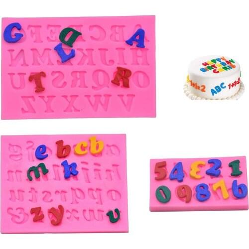 3pc/set Sugar Craft Letter Number Silicone Mold Fondant Mold Cake Decorating Tools Chocolate Mold Kitchen Baking Mould 45a