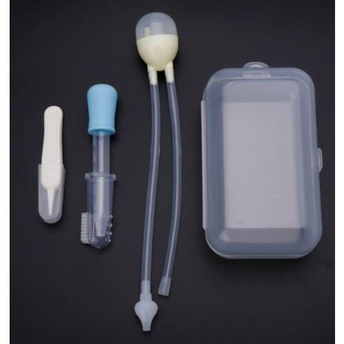 4Pcs Newborn Baby Care Kit Healthcare Feeder Nursing Kit Nasal Aspirator Dropper