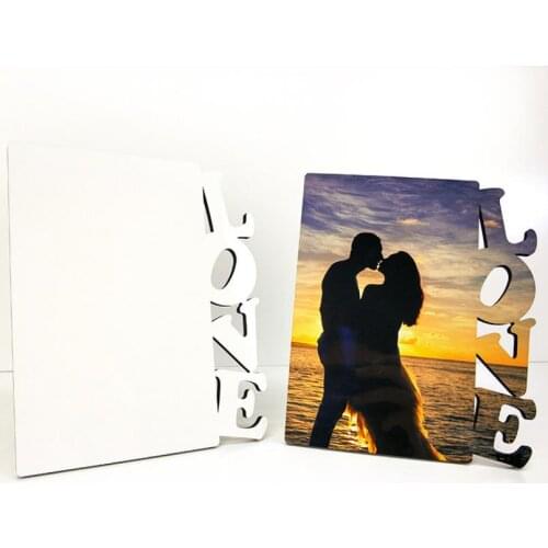 50pcs Sublimation Blank DIY Wooden Photo Frames Love MDF Frame Hard Board Photo Gift Print Decorative Unframed Panels SN3642