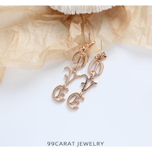 99 carat love letter element design personality is special European and American boasting style fashion atmosphere simple woman