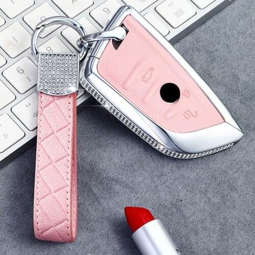 New Luxury Diamond bling Aluminum Alloy car key case cover/key shell for BMW 1 2 3 4 5 6 series X3 X4 Car Smart Remote Key Cover