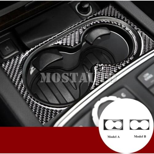Carbon Fiber Center Console Cup Holder Cover For Benz ML W166 2012-2015 GL X166 2013-2015 Car Accessories Interior Car Decor