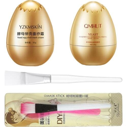 Yeast Egg Shell Mask Egg Mask Anti Aging Sleeping Remove Treatment Skin Cream Care Face Wrinkle Mask Moisturizing Q1Z2