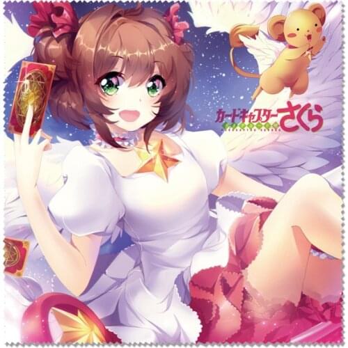 1PCS Cardcaptor Girls Fashion Jewelry Tools Anime Customized Glasses Cleaning Cloth Cartoon Eyewear Accessories Unisex New