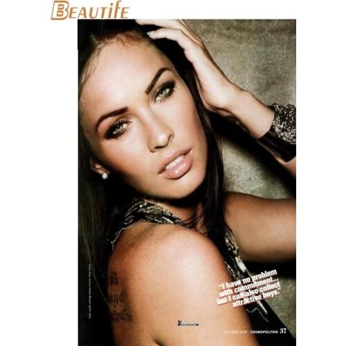 Hot Sale Custom Megan Fox Poster Home Decoration Fashion Silk Fabric Wall Poster Custom Poster