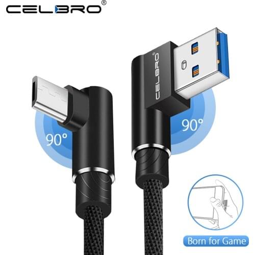 90 Degree Micro USB Cable Fast Charging Cord for Xiaomi Redmi Note 5 4 Pro 6A 6 5A Plus 4X S2 Android Mobile Phone Charger Cable