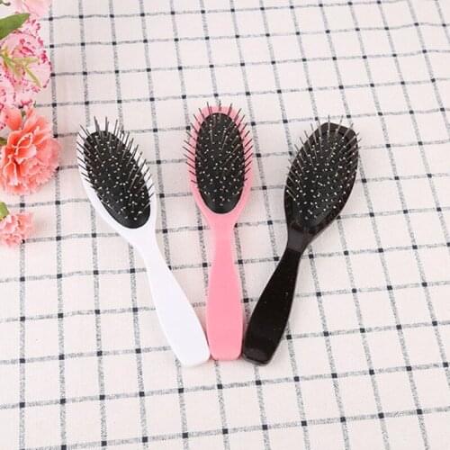 For Wig Hair Extensions Training Head Pocket Comb Hair Styling Tools 3 Color 1PC Travel Anti Static Steel Comb Brush