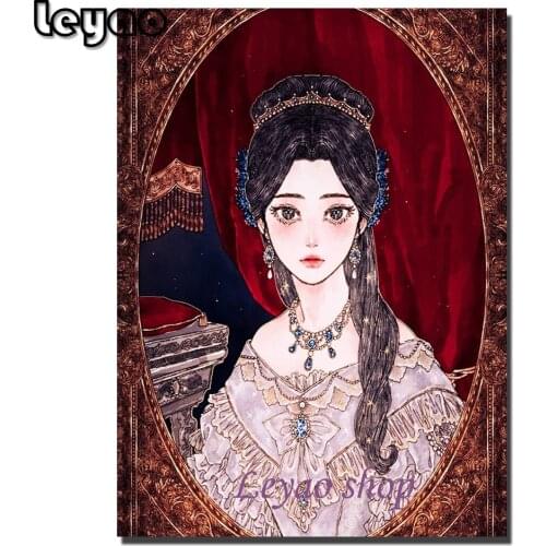 Curly Hair Beauty Painting Full DIY 5D Diamond Painting cross stitch kits Classical Pretty Girl diamond mosaic embroidery art