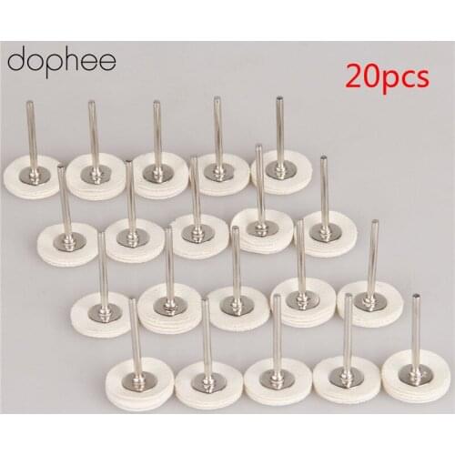 Dophee 25MM Dremel Accessories Leather Polishing Buffing Wheel Brushes Grinding Polishing Pad for Dremel Rotary Tools 20PCS