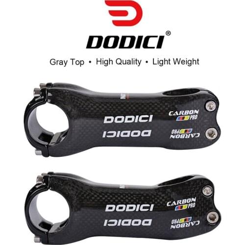DODICI Carbon Fiber Stem 6/17 Degree Mountain Bike Riser Road Bike Faucet Stem Ultra Light Short Stem 70/80/90/100/110/120/130mm