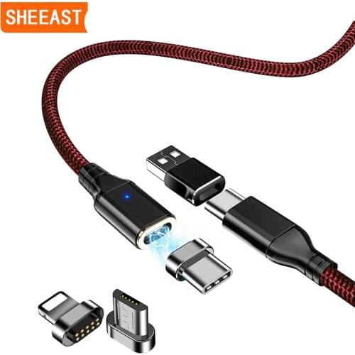 Magnetic Data Cable 4 in 1 PD 100W Fast Charging Micro USB C to Type C For iPhone MacBook Pro Huawei Xiaomi Samsung Phone laptop