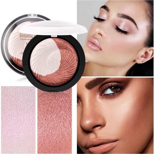 Shimmer Highlighter Powder Glitter Palette Shadow Facial Makeup Face Bronzer High Gloss Illuminator Glow Face Contour Cosmetics