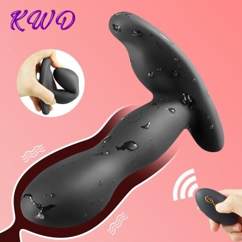 Powerful Vibrating Prostate Massager Anal Plug 12 Stimulation Patterns Butt Plug Silicone Adults Sex Toys for Men Waterproof