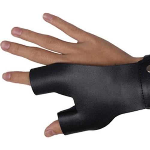 New 2 Finger Tip Protector Archery Protect Glove Hunting Shooting Glove Leather Finger Archery Armguard Pull Right Hand#294340